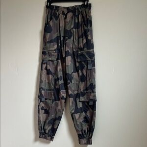 Zara Camouflage Cargo Pants - Olive/Black/Taupe